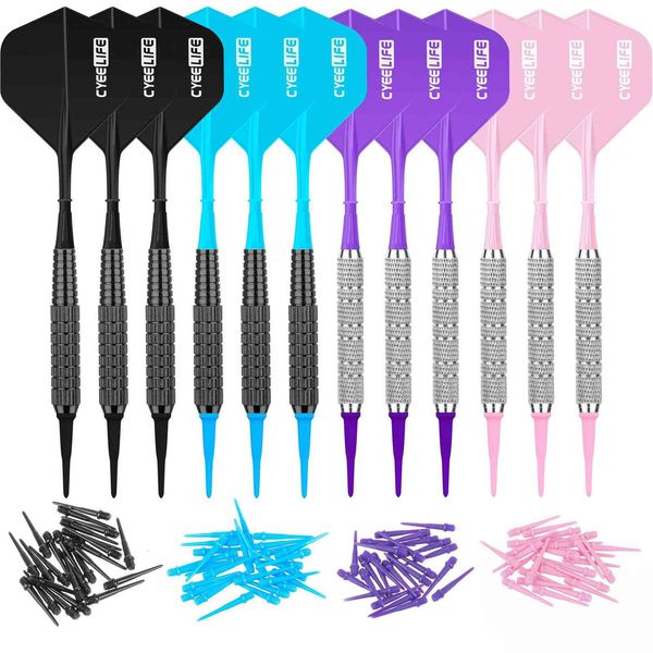 darts 12 pieces of soft electronic dart suit integrated plastic leaves in two different styles and durable materials
darts 12 pieces of soft electronic dart suit integrated plastic leaves in two different styles and durable materials