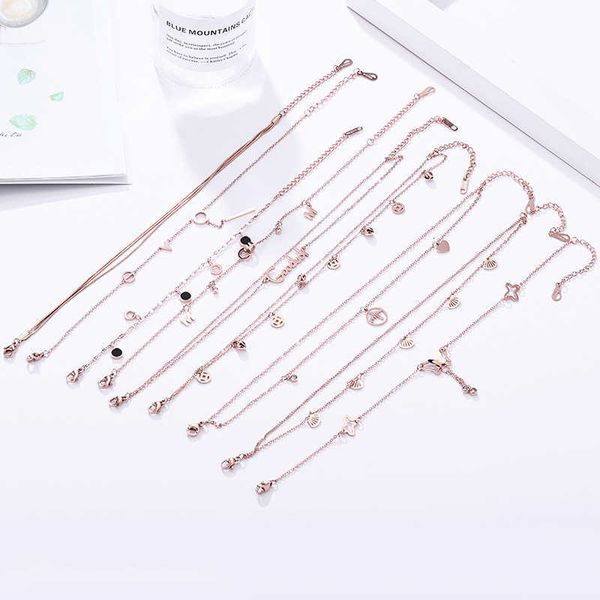 korean steel rose gold chain simple double geometry student foot ring trinket for women, Red;blue
korean steel rose gold chain simple double geometry student foot ring trinket for women, Red;blue