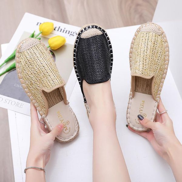 slippers flax weave flat women fisherman shoes 2021 breathable soft sole casual sandals female beige black
slippers flax weave flat women fisherman shoes 2021 breathable soft sole casual sandals female beige black