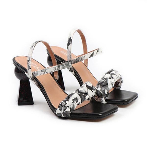 dress shoes summer for women square toe braided rope ladies high heels sandals female party one word alien heel, Black
dress shoes summer for women square toe braided rope ladies high heels sandals female party one word alien heel, Black