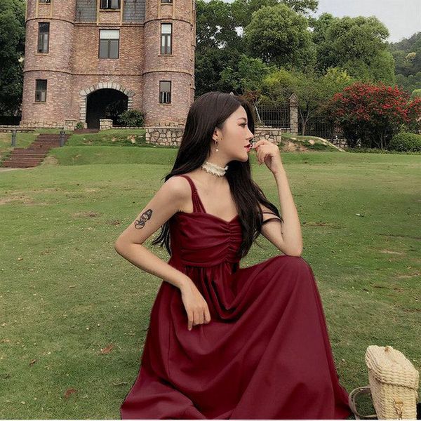 casual dresses summer women dress loose midi wrap chest bow high waist no-sleeve girl gifts pleated dinner party, Black;gray
casual dresses summer women dress loose midi wrap chest bow high waist no-sleeve girl gifts pleated dinner party, Black;gray