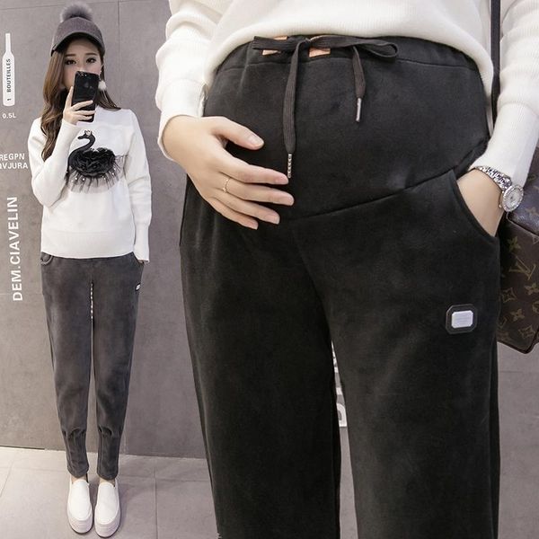 378# winter thicken warm plus velvet maternity pants elastic waist belly clothes for pregnant women pregnancy trousers bottoms, White
378# winter thicken warm plus velvet maternity pants elastic waist belly clothes for pregnant women pregnancy trousers bottoms, White