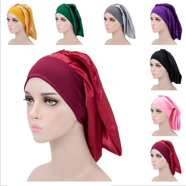 beanie/skull caps satin solid color sleep cap soft elastic wide band long bonnet for hair care natural curly cover women shower treatment, Blue;gray
beanie/skull caps satin solid color sleep cap soft elastic wide band long bonnet for hair care natural curly cover women shower treatment, Blue;gray