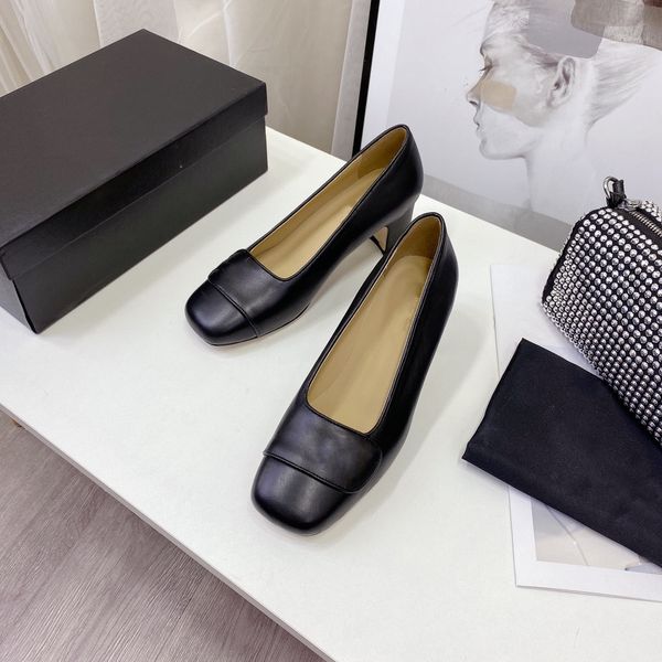 women genuine cow leather lambskin dress shoes chunky heel 5cm fashion versatile loafers ladies high-heel shoe party wedding, Black
women genuine cow leather lambskin dress shoes chunky heel 5cm fashion versatile loafers ladies high-heel shoe party wedding, Black