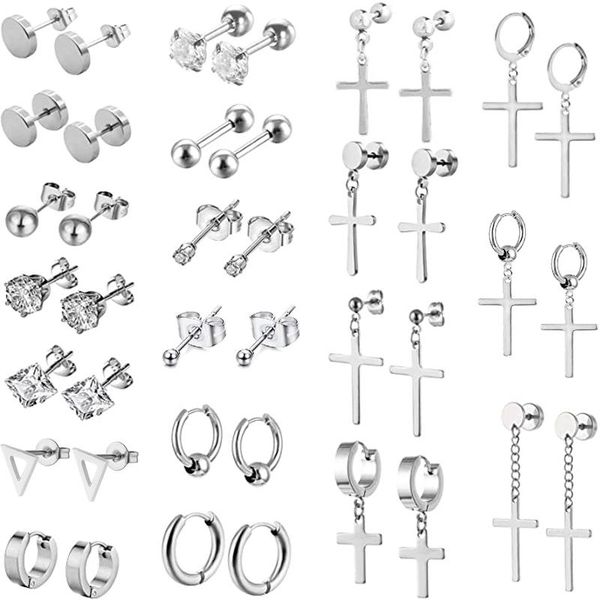 stud 20 pairs stainless steel cross earrings hypoallergenic hinge circle pendant hip-hop style ity, Golden;silver
stud 20 pairs stainless steel cross earrings hypoallergenic hinge circle pendant hip-hop style ity, Golden;silver
