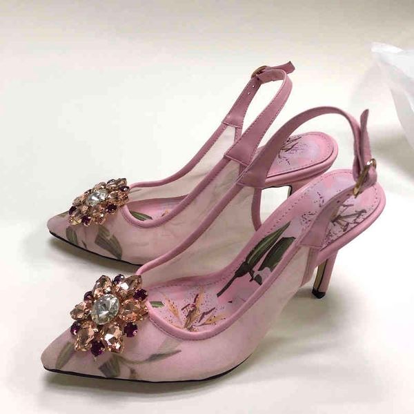 dress shoes high heel mesh slingbacks pink floral printing gemstone bridal plus size wedding party women 9k94, Black
dress shoes high heel mesh slingbacks pink floral printing gemstone bridal plus size wedding party women 9k94, Black