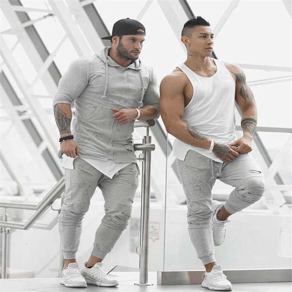 brother tracksuits muscle men's style broken hole leisure fitness sports outdoor training body-building sweater, Gray
brother tracksuits muscle men's style broken hole leisure fitness sports outdoor training body-building sweater, Gray