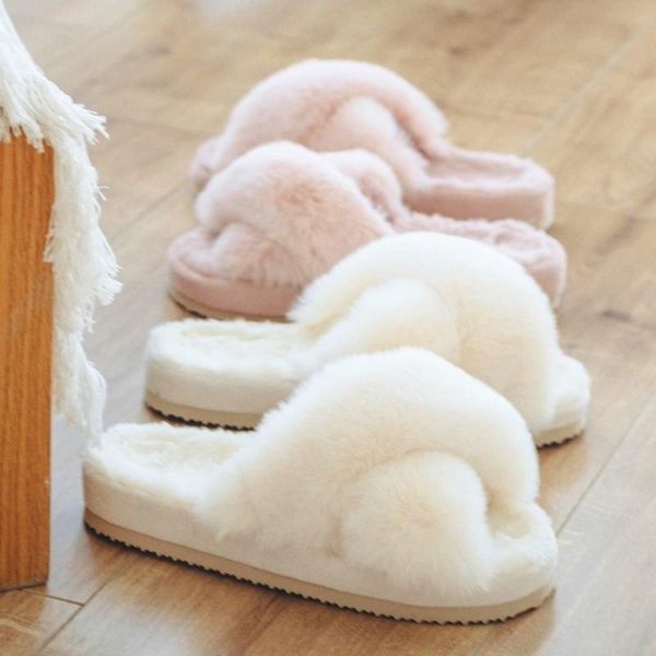slippers winter cross band 3cm heel fur for women soft plush furry indoor ladies platform shoes open toe fluffy house, Black
slippers winter cross band 3cm heel fur for women soft plush furry indoor ladies platform shoes open toe fluffy house, Black