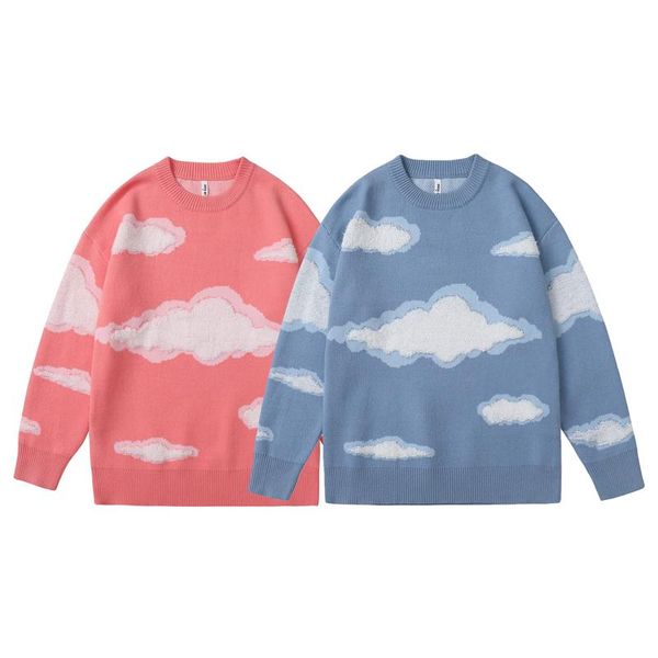 men's sweaters hip hop knitwear white cloud print men streetwear harajuku crew neck pattern pullovers oversized jumpers mens sweater, White;black
men's sweaters hip hop knitwear white cloud print men streetwear harajuku crew neck pattern pullovers oversized jumpers mens sweater, White;black