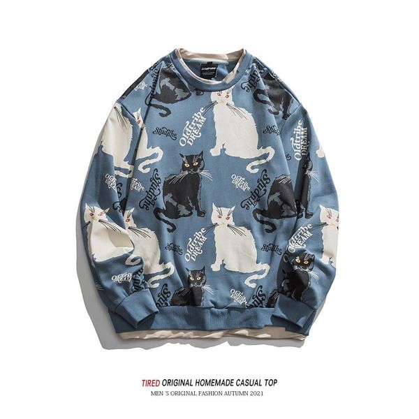 men's hoodies & sweatshirts american fashion brand printed crew neck sweatshirt long-sleeved autumn couple cotton pullover jacket casua, Black
men's hoodies & sweatshirts american fashion brand printed crew neck sweatshirt long-sleeved autumn couple cotton pullover jacket casua, Black