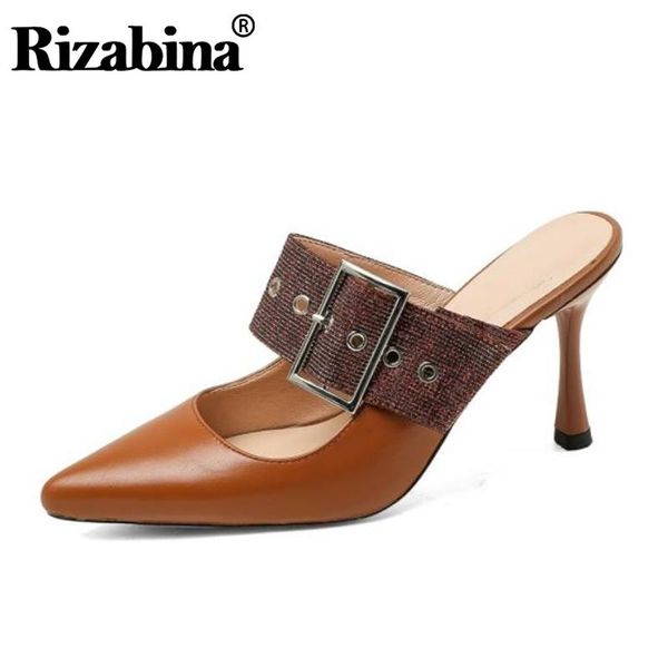 rizabin pointed toe real leather shoes thin high heel women sandals buckle summer daily banquet lady footwear size 33-40, Black
rizabin pointed toe real leather shoes thin high heel women sandals buckle summer daily banquet lady footwear size 33-40, Black