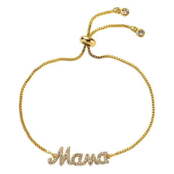 style creative "mama" letter bracelet plated with gold zircon charm bracelets, Golden;silver
style creative "mama" letter bracelet plated with gold zircon charm bracelets, Golden;silver