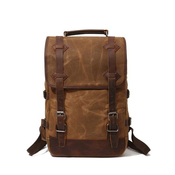 waxed canvsa backpack vintage england style school bookbag men fashion daypack business lapbag
waxed canvsa backpack vintage england style school bookbag men fashion daypack business lapbag
