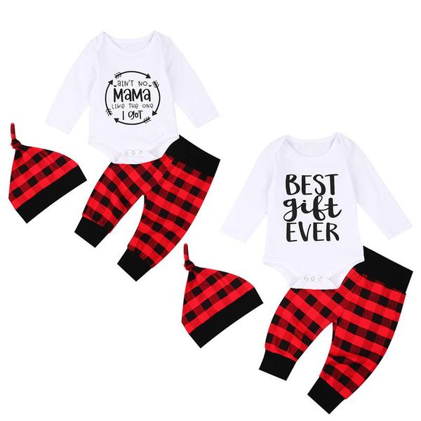 clothing sets christmas 0-24m born baby boy girl clothes letter long sleeve romper plaid pants hats 3pcs, White
clothing sets christmas 0-24m born baby boy girl clothes letter long sleeve romper plaid pants hats 3pcs, White