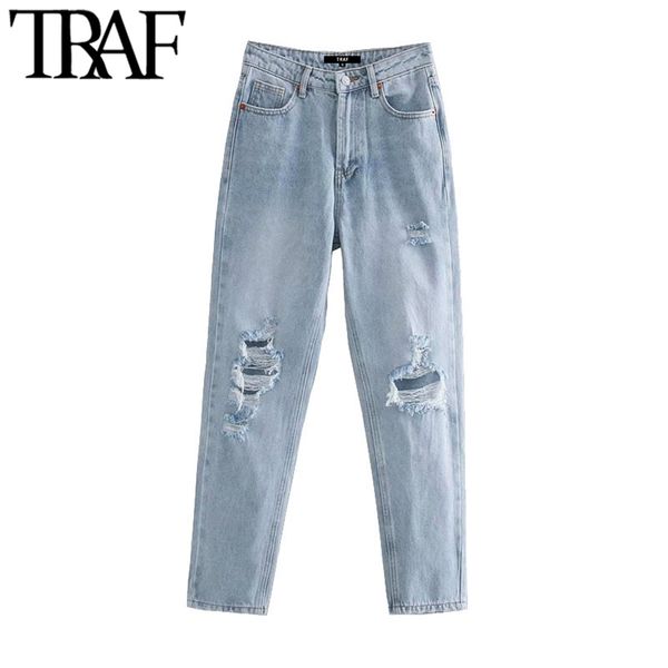 women chic fashion ripped hole side pockets jeans vintage high waist zipper fly denim female ankle trousers mujer 210507, Blue
women chic fashion ripped hole side pockets jeans vintage high waist zipper fly denim female ankle trousers mujer 210507, Blue