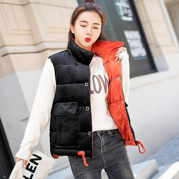 women's vests kuyomens both side wear winter women vest colete feminino stand collar jacket wadded waistcoat cardigan veste female, Black;white
women's vests kuyomens both side wear winter women vest colete feminino stand collar jacket wadded waistcoat cardigan veste female, Black;white