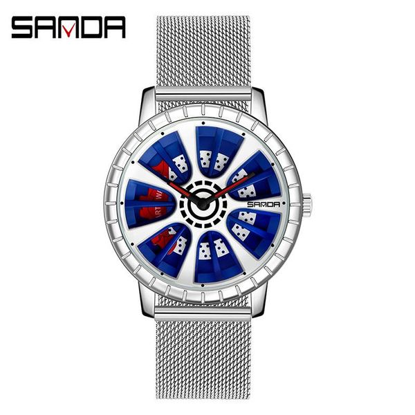 wristwatches sanda fashion men watch stainless steel wheel dial quartz watches waterproof male clock relogio masculino, Slivery;brown
wristwatches sanda fashion men watch stainless steel wheel dial quartz watches waterproof male clock relogio masculino, Slivery;brown