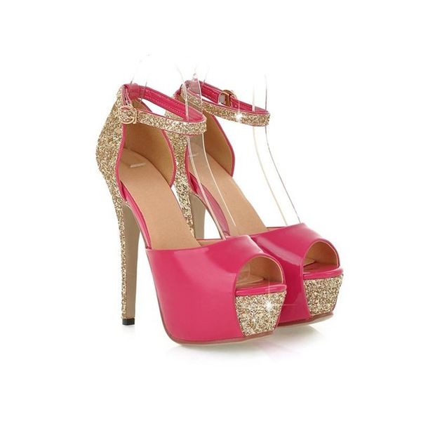 sandals the summer foreign trade fashion fish mouth sequins thin heel sandal water platform thick bottom ultra high size shoes, Black
sandals the summer foreign trade fashion fish mouth sequins thin heel sandal water platform thick bottom ultra high size shoes, Black