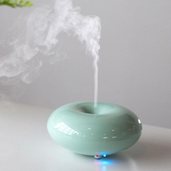 sachet bags ultrasonic spray mist air humidifier diffuser light wood grain & au plug (100-240v)