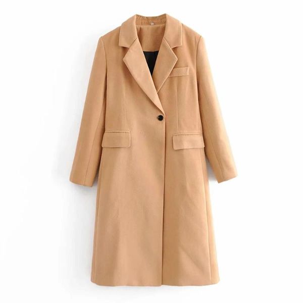 women's wool & blends 2021 autumn winter women long coat single button casual elegant warm windbreaker outerwear trench parka female ja, Black
women's wool & blends 2021 autumn winter women long coat single button casual elegant warm windbreaker outerwear trench parka female ja, Black