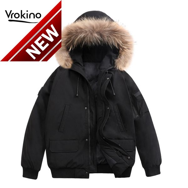 2021 new men's winter warm detachable fur collar jacket fashion male short white duck down plus size, Black
2021 new men's winter warm detachable fur collar jacket fashion male short white duck down plus size, Black