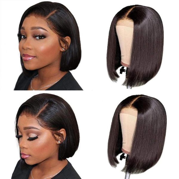 lace wigs short bob straight human hair front 4x4 glueless closure wig natural hairline, Black;brown
lace wigs short bob straight human hair front 4x4 glueless closure wig natural hairline, Black;brown