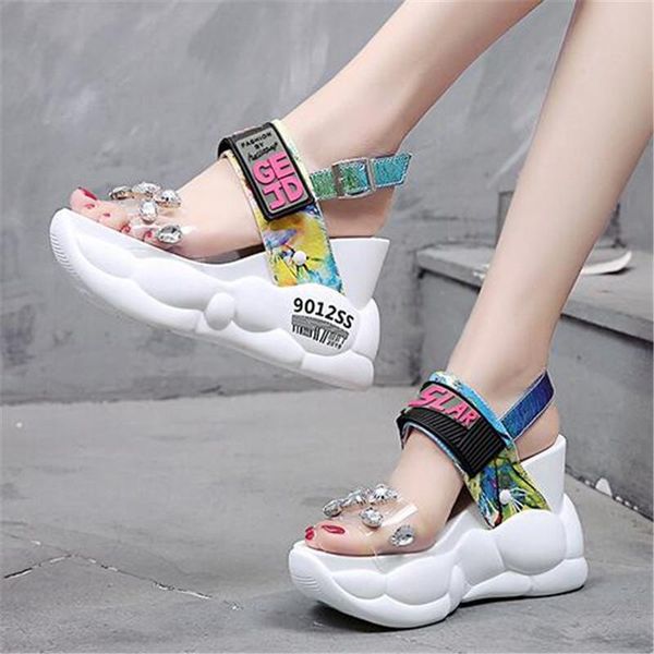 women 2021 summer fashion platform open toed sandals sweet chunky casual beach shoes 11cm wedges high heels sandalias mujer, Black
women 2021 summer fashion platform open toed sandals sweet chunky casual beach shoes 11cm wedges high heels sandalias mujer, Black