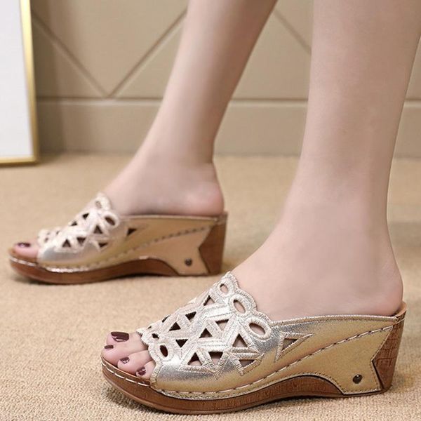 slippers women sandals 2021 female shoes fashion hollow out anti-slip wedges casual summer beach slides, Black
slippers women sandals 2021 female shoes fashion hollow out anti-slip wedges casual summer beach slides, Black