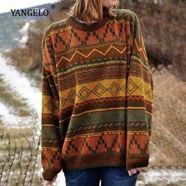 women's sweaters yellow geometric jacquard vintage knit sweater women o-neck pullover plus size korean harajuku female fall winter, White;black
women's sweaters yellow geometric jacquard vintage knit sweater women o-neck pullover plus size korean harajuku female fall winter, White;black