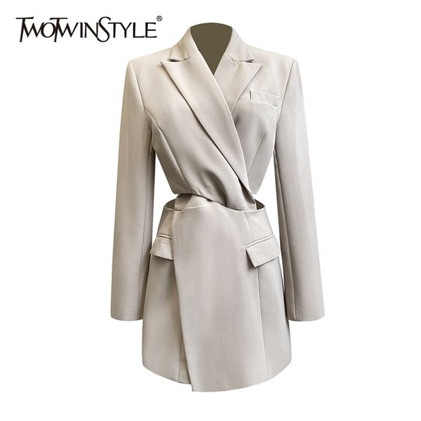 hollow out twist dress for women notched long sleeve high waist mini blazer dresses female autumn fashion 210520, Black;gray
hollow out twist dress for women notched long sleeve high waist mini blazer dresses female autumn fashion 210520, Black;gray