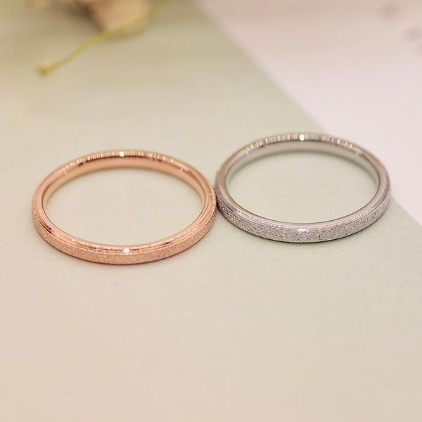 wedding rings yun ruo rose gold silver colors 2 mm fine frosted ring for woman man jewelry 316l stainless steel prevent fade in bath, Slivery;golden
wedding rings yun ruo rose gold silver colors 2 mm fine frosted ring for woman man jewelry 316l stainless steel prevent fade in bath, Slivery;golden