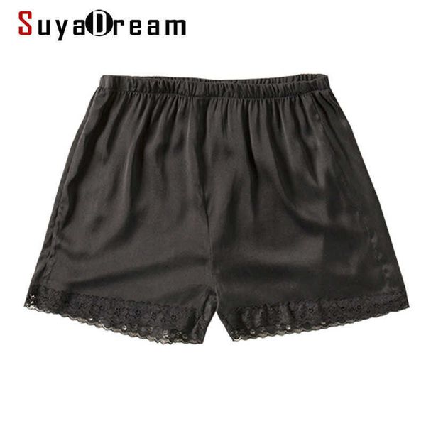 suyadream woman silk shorts black 100%natural silk lace shorts summer 210611, White;black
suyadream woman silk shorts black 100%natural silk lace shorts summer 210611, White;black