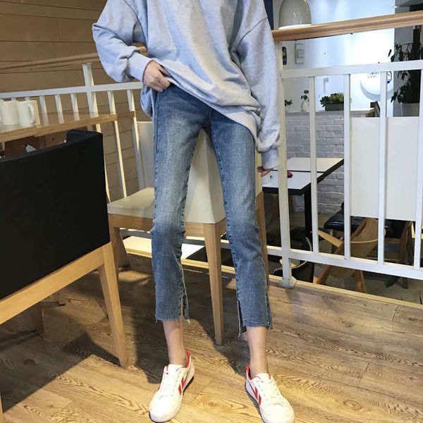 women's jeans vip1women's korean stretch cropped pants with slit holes on the side cku4, Blue
women's jeans vip1women's korean stretch cropped pants with slit holes on the side cku4, Blue