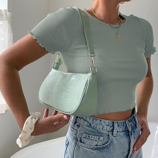 women's t-shirt ruffles short sleeve crop women 2021 trend o-neck plain solid skinny t-shirts summer autumn basic tees, White
women's t-shirt ruffles short sleeve crop women 2021 trend o-neck plain solid skinny t-shirts summer autumn basic tees, White