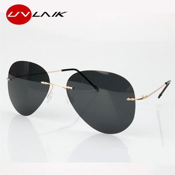 uvlaik vintage titanium polarized sunglasses classic brand rimless pilot sun glasses coating driving eyewear for men women, White;black
uvlaik vintage titanium polarized sunglasses classic brand rimless pilot sun glasses coating driving eyewear for men women, White;black