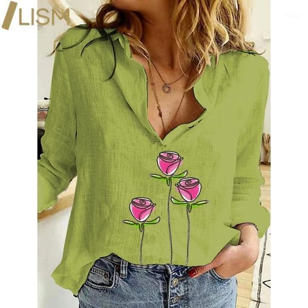 women's blouses & shirts floral printing blouse women long sleeve turn down collar office shirt summer casual blusas mujer camisas plu, White
women's blouses & shirts floral printing blouse women long sleeve turn down collar office shirt summer casual blusas mujer camisas plu, White