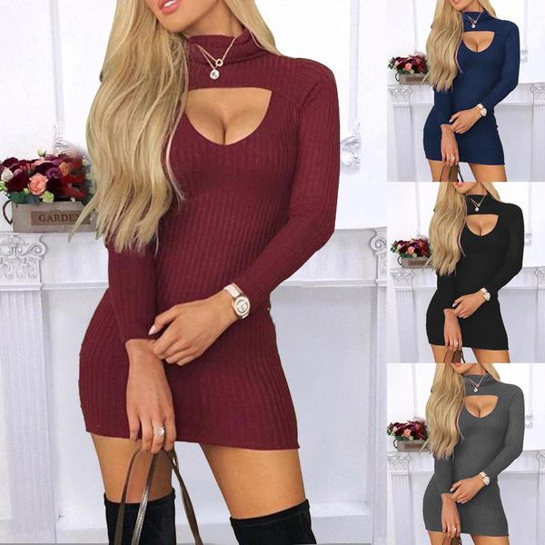 spring and autumn women's fit solid color high neck pullover long sleeve slim dress casual dresses, Black;gray
spring and autumn women's fit solid color high neck pullover long sleeve slim dress casual dresses, Black;gray
