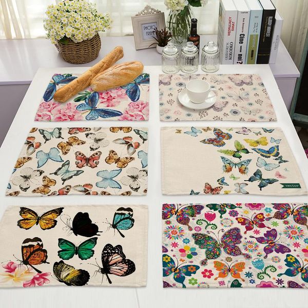 mats & pads 1pc tropical butterfly cotton linen pad pattern kitchen placemat bowl cup dining table 42*32cm home decor
mats & pads 1pc tropical butterfly cotton linen pad pattern kitchen placemat bowl cup dining table 42*32cm home decor