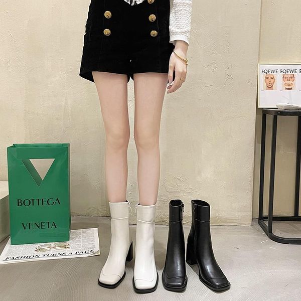 boots mature women genuine leather zipper antiskid lady shoes square toe high heel office ankle female, Black
boots mature women genuine leather zipper antiskid lady shoes square toe high heel office ankle female, Black