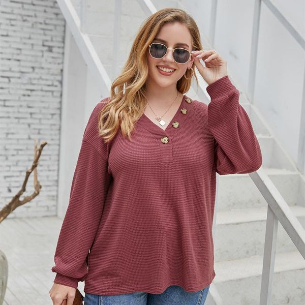 women's blouses & shirts xl-4xl 2021 extra large solid color urban casual v-neck long sleeve red pullover clothing plus size women, White
women's blouses & shirts xl-4xl 2021 extra large solid color urban casual v-neck long sleeve red pullover clothing plus size women, White