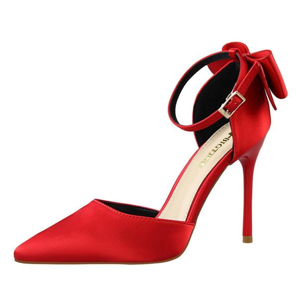 dress shoes sweet beauty stiletto high heel shallow mouth female sandals pointed silk satin hollow bow one word with 35-43, Black
dress shoes sweet beauty stiletto high heel shallow mouth female sandals pointed silk satin hollow bow one word with 35-43, Black