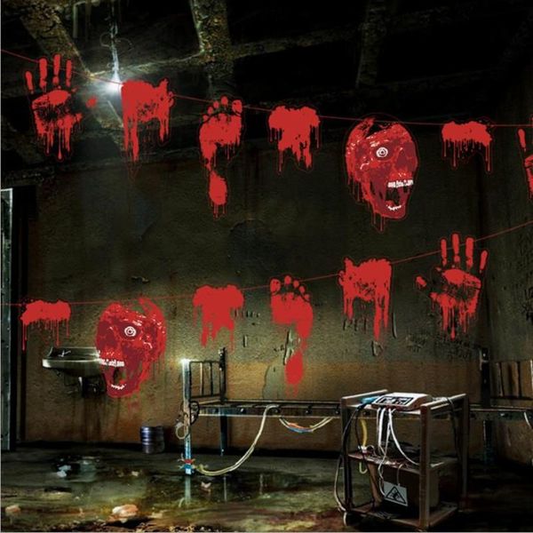 party decoration 1 pcs halloween bunting spoof horror items pull flag heighten the atmosphere
party decoration 1 pcs halloween bunting spoof horror items pull flag heighten the atmosphere