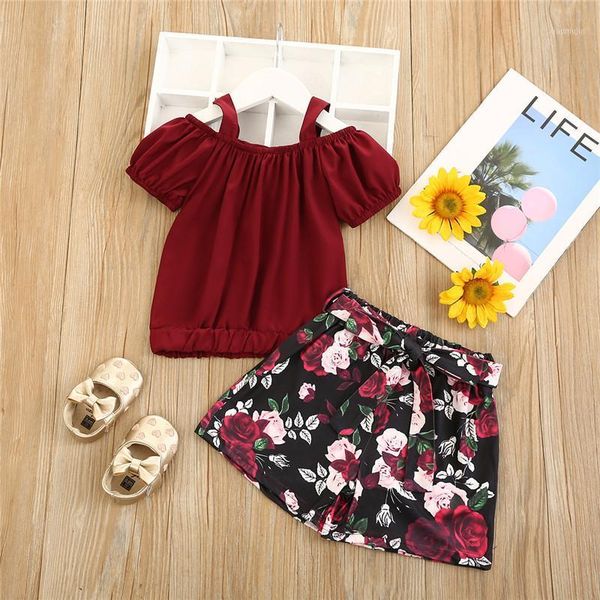 1-6 years toddler girl summer 2pcs set short-sleeved boat neck t-shirt bandage flower short pants children girls outfits clothing sets, White
1-6 years toddler girl summer 2pcs set short-sleeved boat neck t-shirt bandage flower short pants children girls outfits clothing sets, White