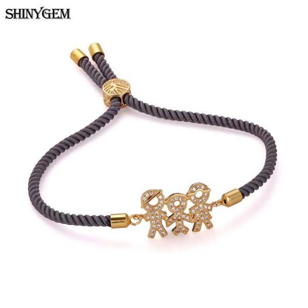 charm bracelets shinygem happy family adjustable rope black/gold/silver plated zircon figure for women, Golden;silver
charm bracelets shinygem happy family adjustable rope black/gold/silver plated zircon figure for women, Golden;silver