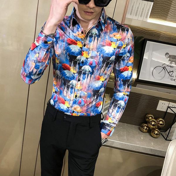 british style floral shirt men long sleeve fashion autumn winter luxury print shirts for night club prom tuxedo dress men's casual, White;black
british style floral shirt men long sleeve fashion autumn winter luxury print shirts for night club prom tuxedo dress men's casual, White;black