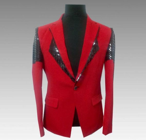 men's suits & blazers singers red sequins blazer men korean jacket mens stage costumes clothes dance star style dress punk rock masculi, White;black
men's suits & blazers singers red sequins blazer men korean jacket mens stage costumes clothes dance star style dress punk rock masculi, White;black
