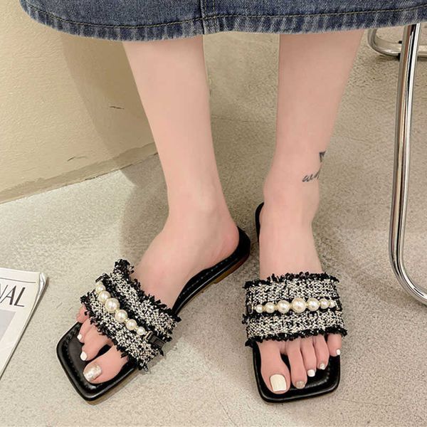 rimocy summer pearl flat slippers women fashion woven shallow square toe slides woman comfort soft casual beach shoes 210528, Black
rimocy summer pearl flat slippers women fashion woven shallow square toe slides woman comfort soft casual beach shoes 210528, Black