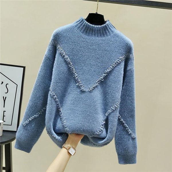 women's sweaters sweater autumn and winter pullover in 2021: lazy style, relaxed short thickened, White;black
women's sweaters sweater autumn and winter pullover in 2021: lazy style, relaxed short thickened, White;black
