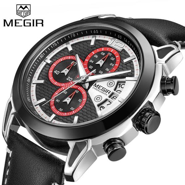 chronograph men watch waterproof relogio masculino leather strap quartz wrist watches sport wristwatches, Slivery;brown
chronograph men watch waterproof relogio masculino leather strap quartz wrist watches sport wristwatches, Slivery;brown
