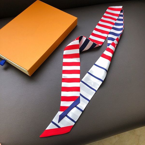 2021 latest headband women's fashion luxury design scarf 2 colors available size 8* 120cm with box, Blue;gray
2021 latest headband women's fashion luxury design scarf 2 colors available size 8* 120cm with box, Blue;gray